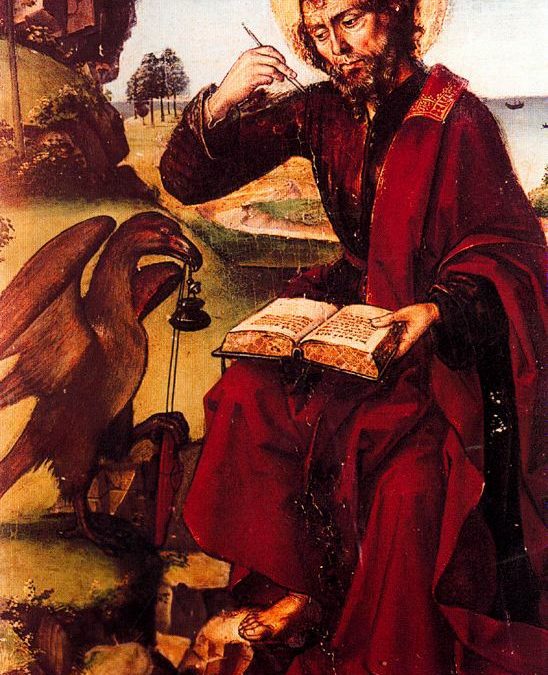 Reina el Arte: “San Juan Evangelista en Patmos” (1499). Pedro Berruguete.